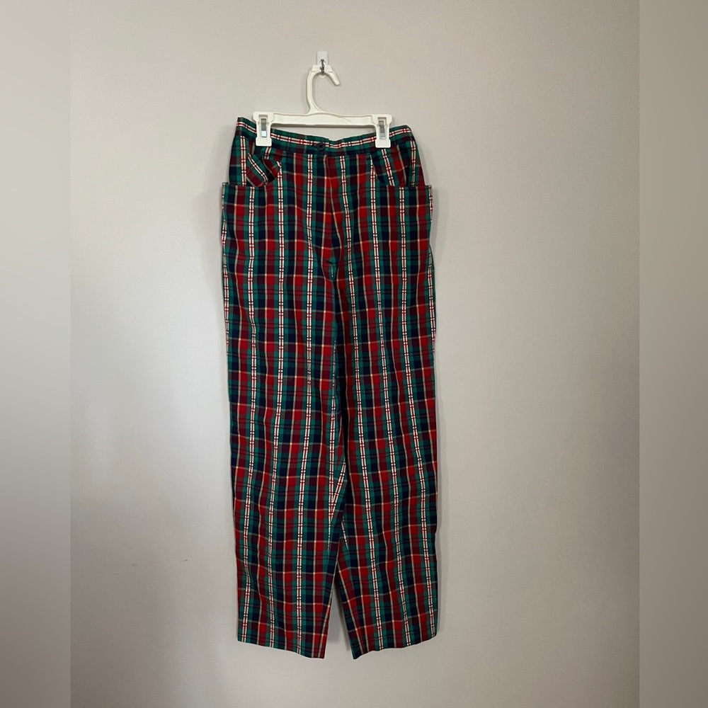 Women’s Plaid Pants - Red and Green